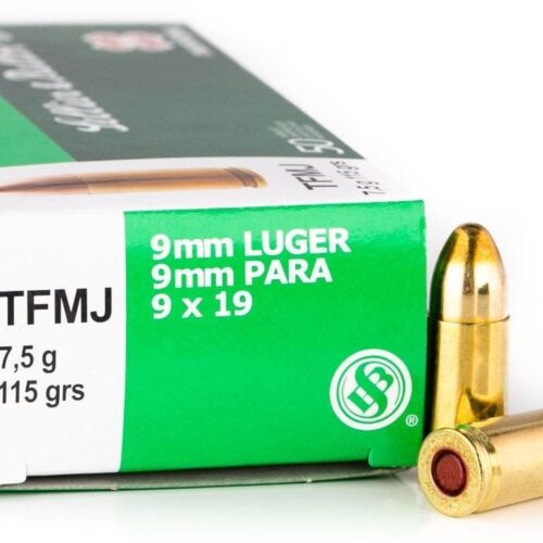 SELLIER BELLOT 9MM LUGER 124gr FMJ 500 PACK