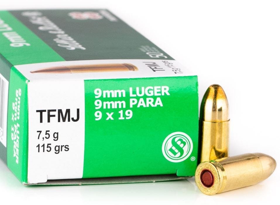 SELLIER BELLOT 9MM LUGER 124gr FMJ 500 PACK