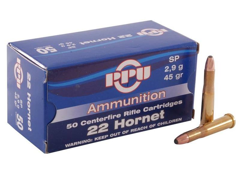 PPU 22 Hornet 45gr Soft Point (50 PACK)