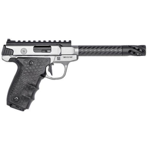 SMITH WESSON SW22 VICTORY TARGET PERFORMANCE CENTER 22LR 10 SHOT STAINLESS STEEL CARBON FIBER BARREL TWO MAGS