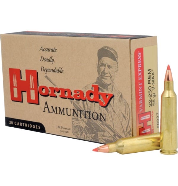 HORNADY 22-250 REM 50GR V-MAX (50 ROUNDS)