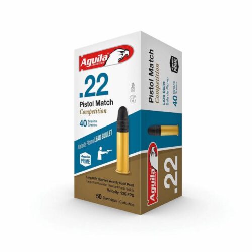 Aguila 22LR Pistol Match 40g STD Lead SP – 50 Box