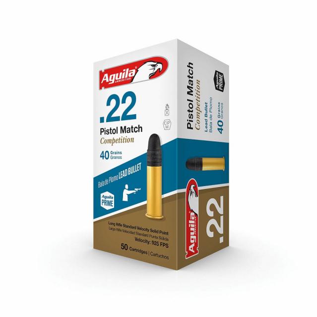 Aguila 22LR Pistol Match 40g STD Lead SP – 50 Box