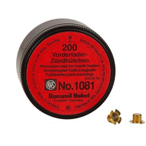 RWS Percussion Caps 1081 Flanged (Top Hat) 200 Pack