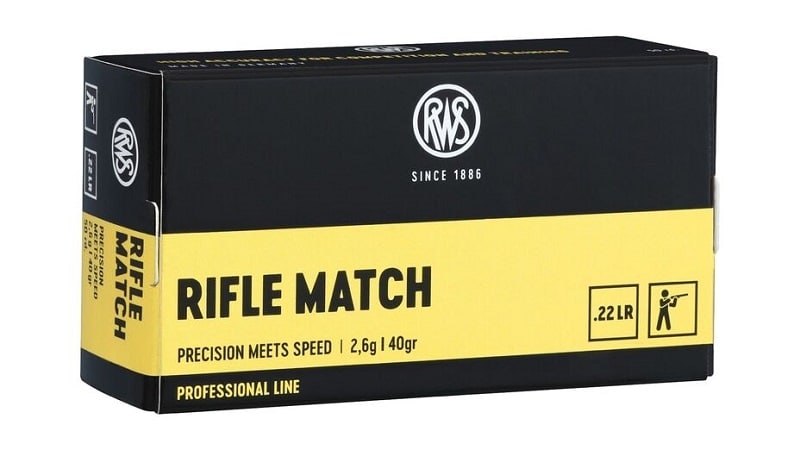 RWS 22LR Rifle Match 40gr LRN 50 Pack