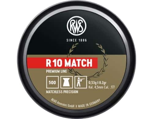 RWS R10 Match 177cal Ø4.50mm 8.2gr 500 Pack