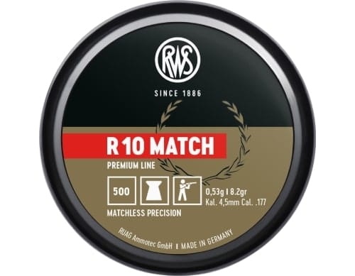 RWS R10 Match 177cal Ø4.48mm 8.2gr 500 Pack