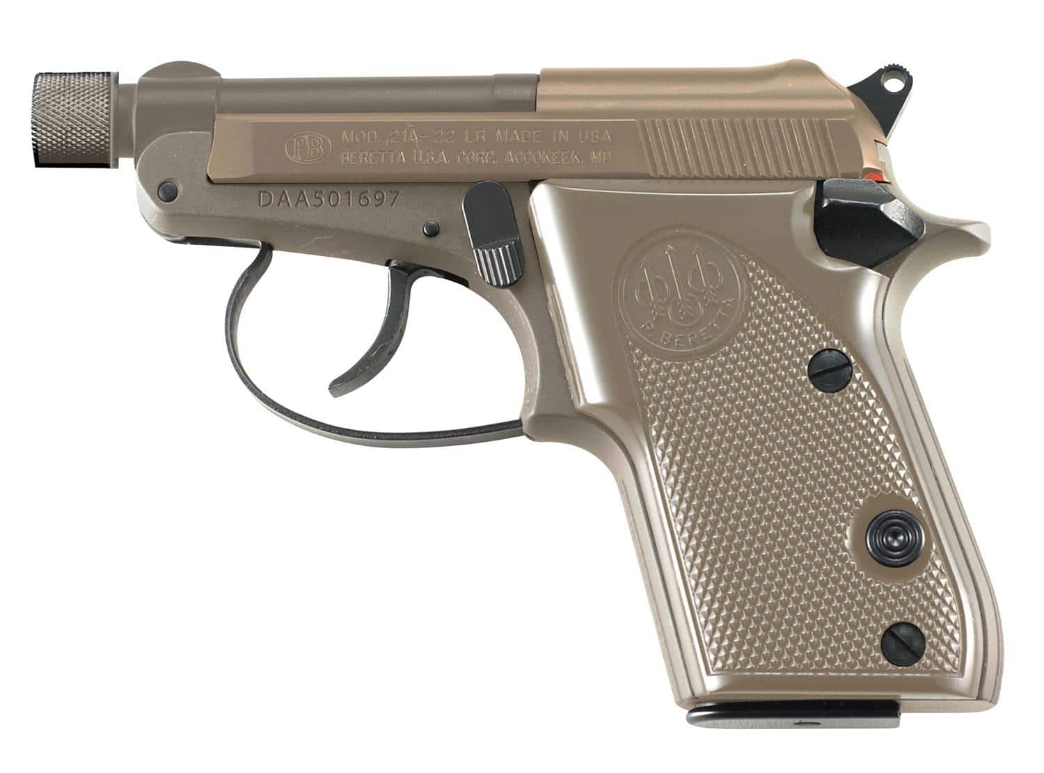 BERETTA 21A Bobcat FDE 22 LR 7 Round USA Made