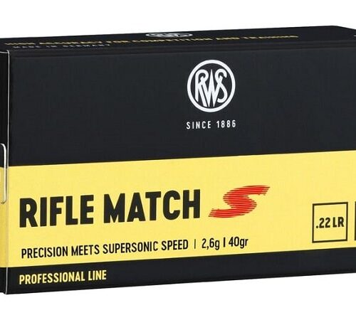 RWS 22LR Rifle Match S 40gr LRN 50 Pack