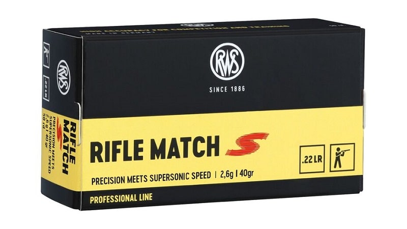 RWS 22LR Rifle Match S 40gr LRN 50 Pack