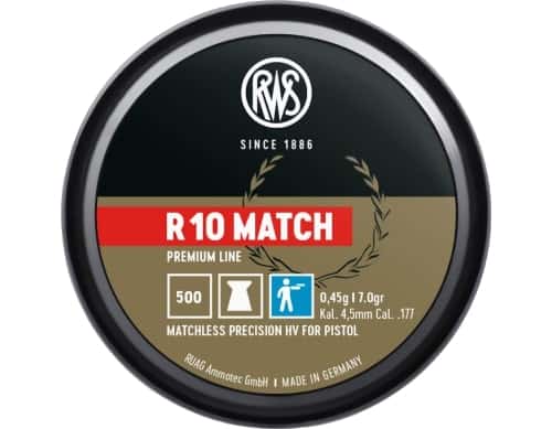 RWS R10 Match 177cal Ø4.50mm 7.0gr 500 Pack