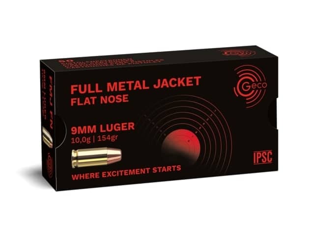 GECO 9mm 154gr Flat Nose FMJ 50 Pack