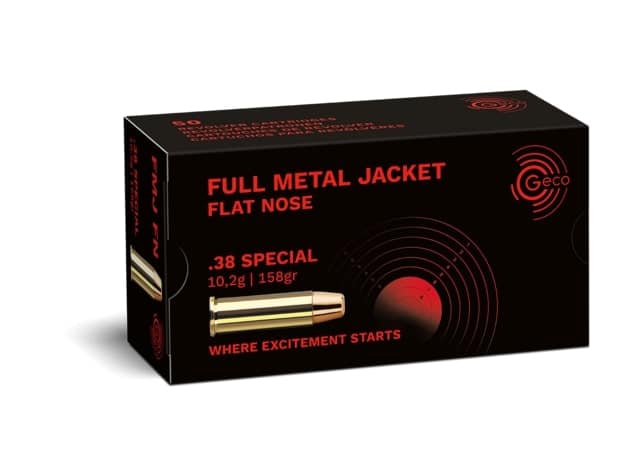 GECO 38 Special 158gr Flat Nose FMJ 50 Pack – See 2413722