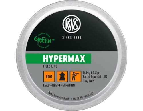 RWS Hypermax Lead-Free 177cal 5.2gr 200 Pack