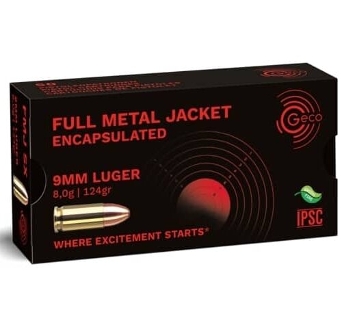 GECO 9mm 124gr Encapsulated FMJ 50 Pack