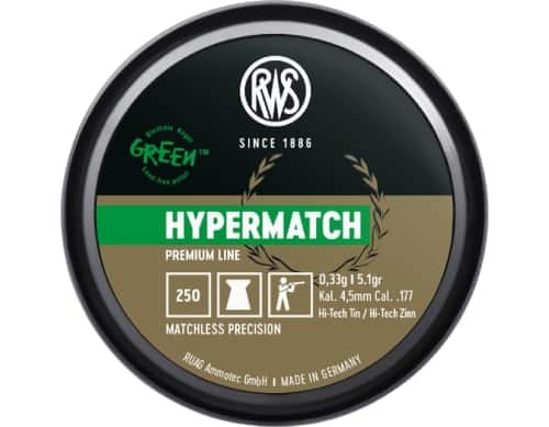 RWS Hypermatch Lead-Free 177cal 5.1gr 250 Pack