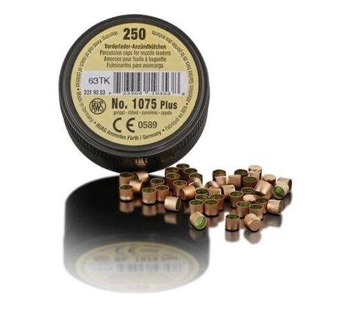 RWS Percussion Caps 1075 (#11) Ribbed Plus 250 Pack