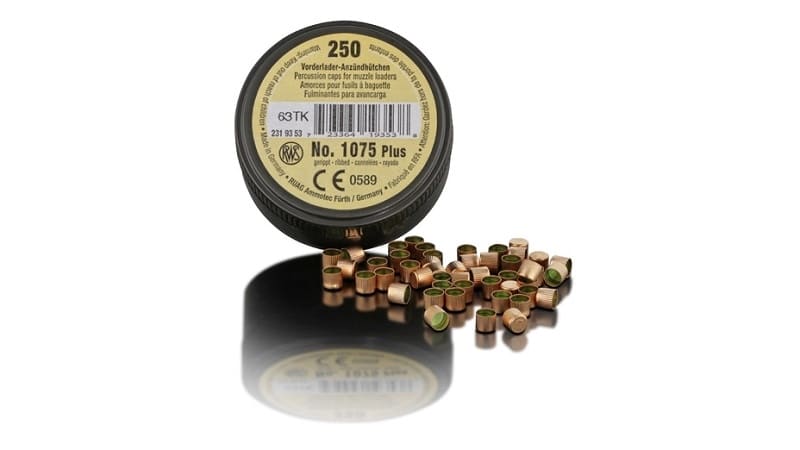 RWS Percussion Caps 1075 (#11) Ribbed Plus 250 Pack