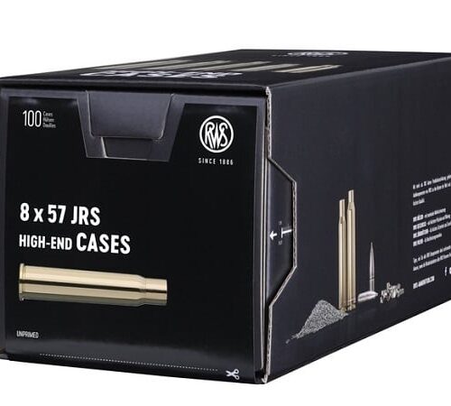RWS Unprimed Brass 8×57 JRS 100 Pack (not 8mm Mauser)