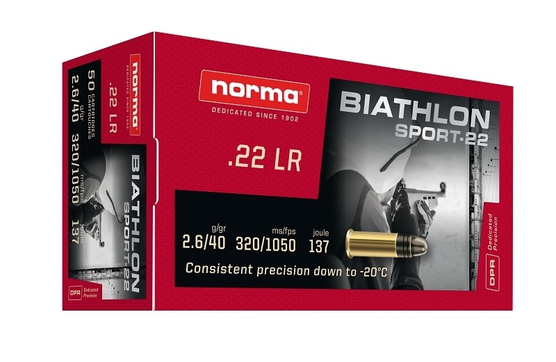 NORMA 22LR Biathlon Sport-22 40gr LRN 50 Pack