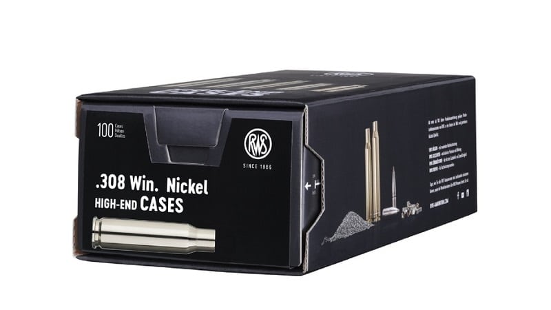 RWS Unprimed Brass Nickel Plated 308 Win 100 Pack