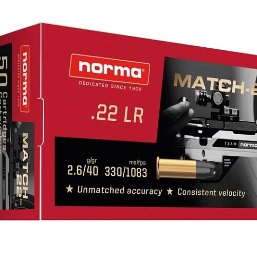 NORMA 22LR Match-22 40gr LRN 50 Pack