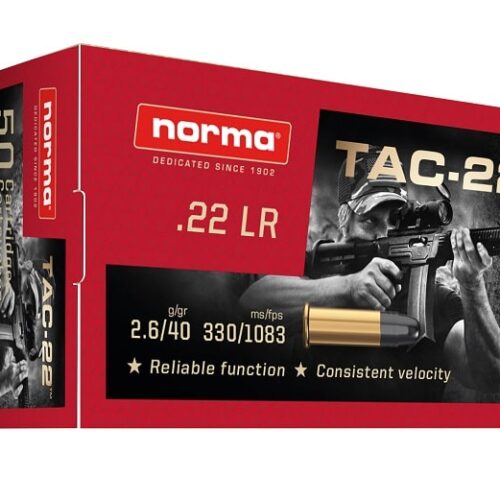 NORMA 22LR Tac-22 40gr LRN 50 Pack