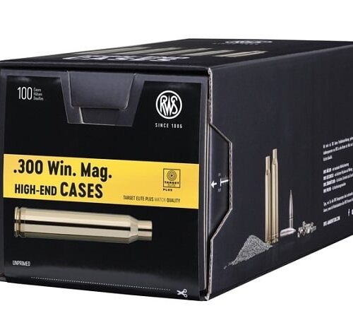 RWS Unprimed Brass 300 Win Mag 100 Pack