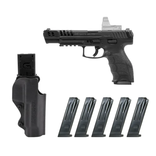 HK SFP9 OR (OPTIC READY) MATCH 9MM BLACK PACKAGE INCLUDES 5 MAGAZINES AND HOLSTER (10 SHOT)