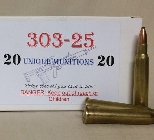303 25 87GR HP (20 ROUNDS) UNIQUE MUNITIONS