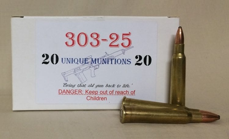 303 25 87GR HP (20 ROUNDS) UNIQUE MUNITIONS