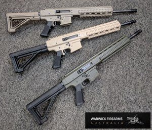 WARWICK FIREARMS WFA1 STRAIGHT PULL BOLT ACTION RIFLE 10 SHOT CATEGORY B  FDE 223REM 14 or 16 inch barrel MAGPUL MOE STOCK  A2 GRIP  MUZZLE BREAK