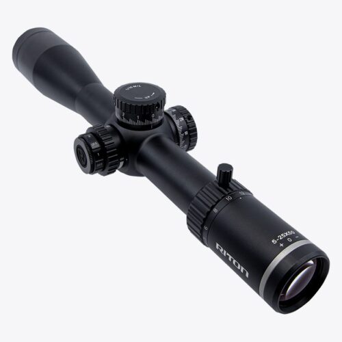 RITON X5 CONQUER 5-25×50 IR FFP MOA RETICAL ADVANCED R5 ZERO STOP TURRETS AND INTEGRATED THROW LEVER WITH HD GLASS AND 34mm TUBE
