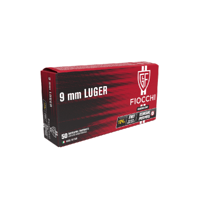 FIOCCHI 9MM LUGER 124GR FMJ (50 Pack)
