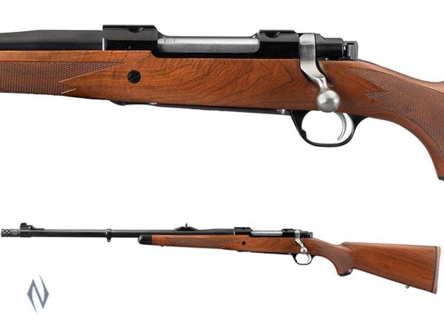 RUGER 77 375 RUGER HAWKEYE AFRICAN BLUED 23 INCH + BRAKE LEFT