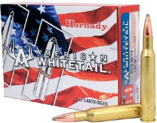 Hornady 270 Win 130 grain Interlock SP American Whitetail Ammo 20 rd