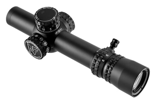 NIGHTFORCE NX8 1-8×24 F1 ZeroStop – 5 MOA – CAPPED WINDAGE – PTL – FC-MOA