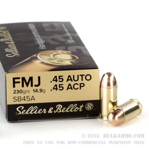 S & B 45AUTO 230gr JHP (50 ROUNDS)