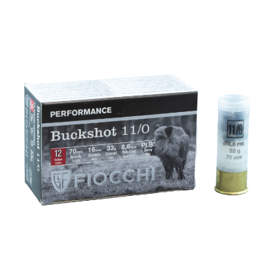 FIOCCHI 12G 00 BUCKSHOT 8 PELLET (250 ROUNDS)