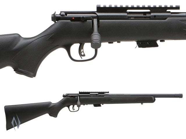 SAVAGE 93 22 WMR FVSR BLUED SYNTHETIC VARMINT THREADED 16.5 INCH