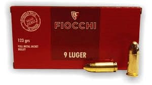 FIOCCHI 9MM LUGER 123GR FMJ (50 Pack)