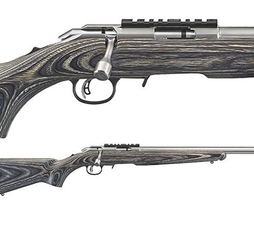 RUGER AMERICAN RIMFIRE 22WMR TARGET THREADED STAINLESS