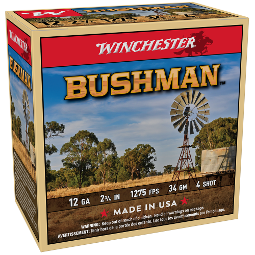 Winchester Bushman 12G 4 2-3/4 Inch 34gm (250 Rounds)