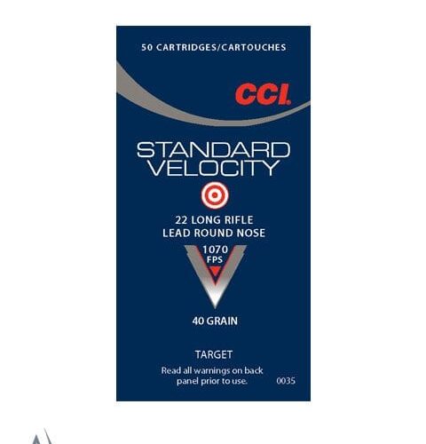 CCI 22LR STANDARD VELOCITY 40GR SOLID 1070FPS (500pcs)