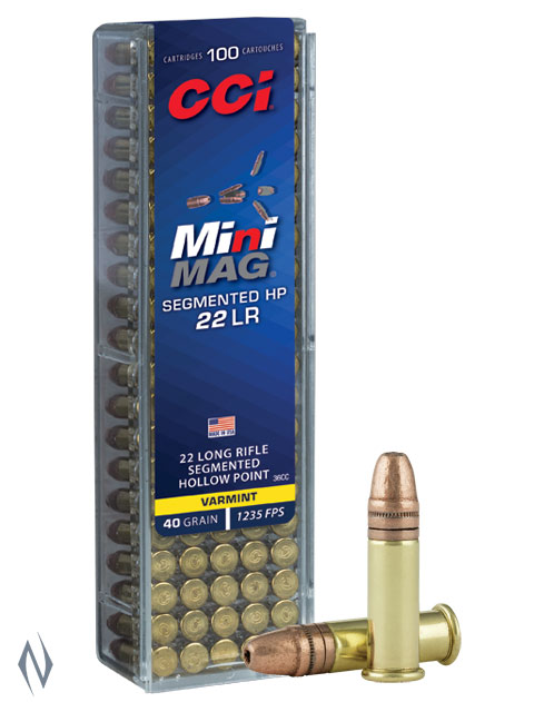 CCI 22LR MINI MAG 40GR SEGMENTED HP 500 BRICK 1235FPS