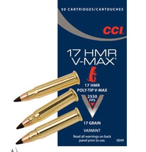 CCI 17HMR 17GR V-MAX 2550FPS (500 rounds)