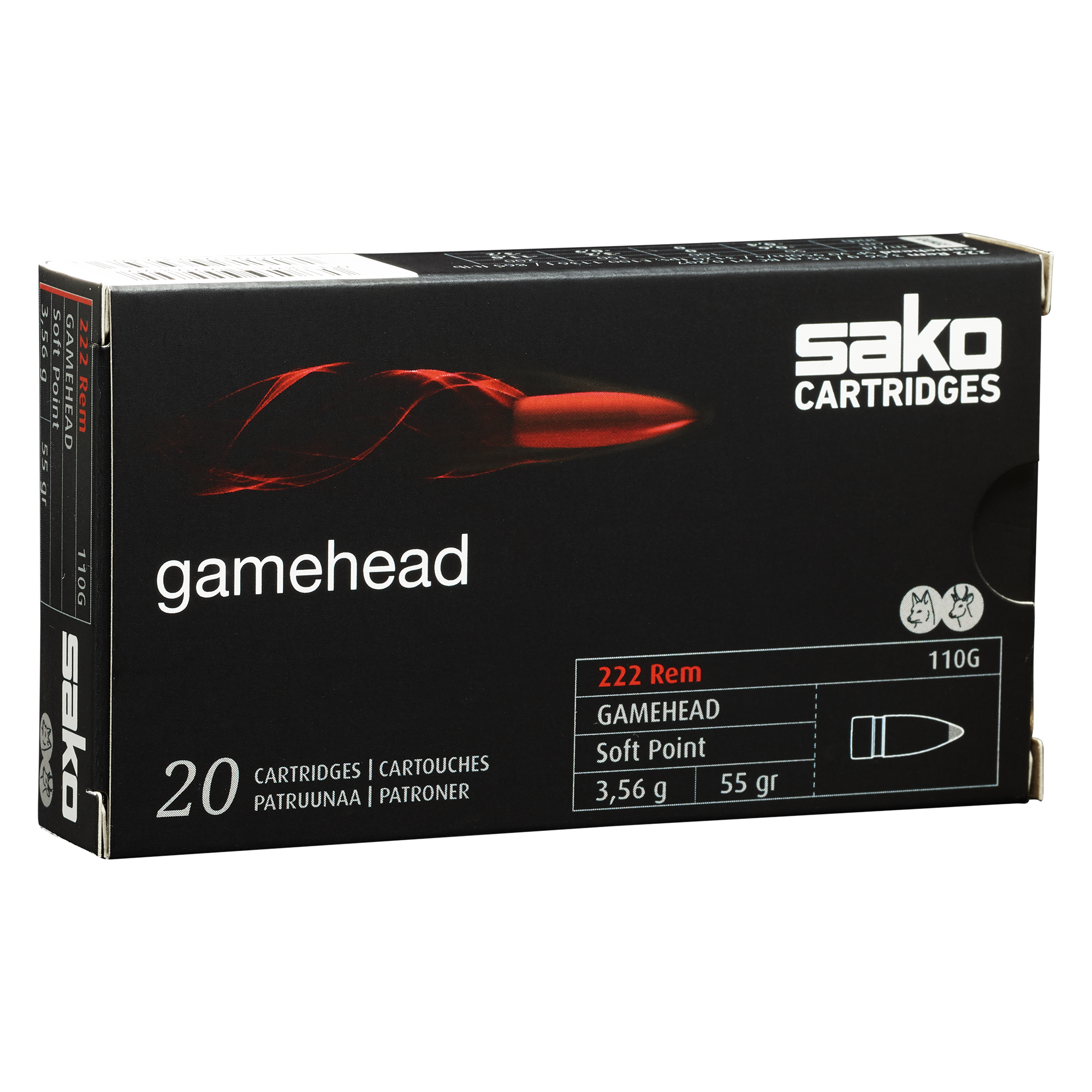 SAKO 7MM-08 140GR GAMEHEAD (PACK 20)