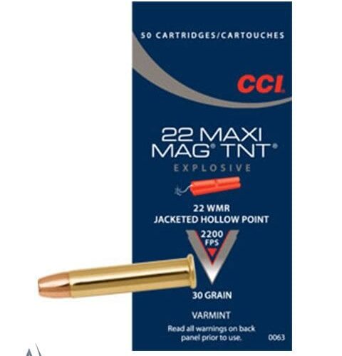 CCI 22WMR MAXI MAG TNT 30GR JHP 2200FPS (500 PACK)