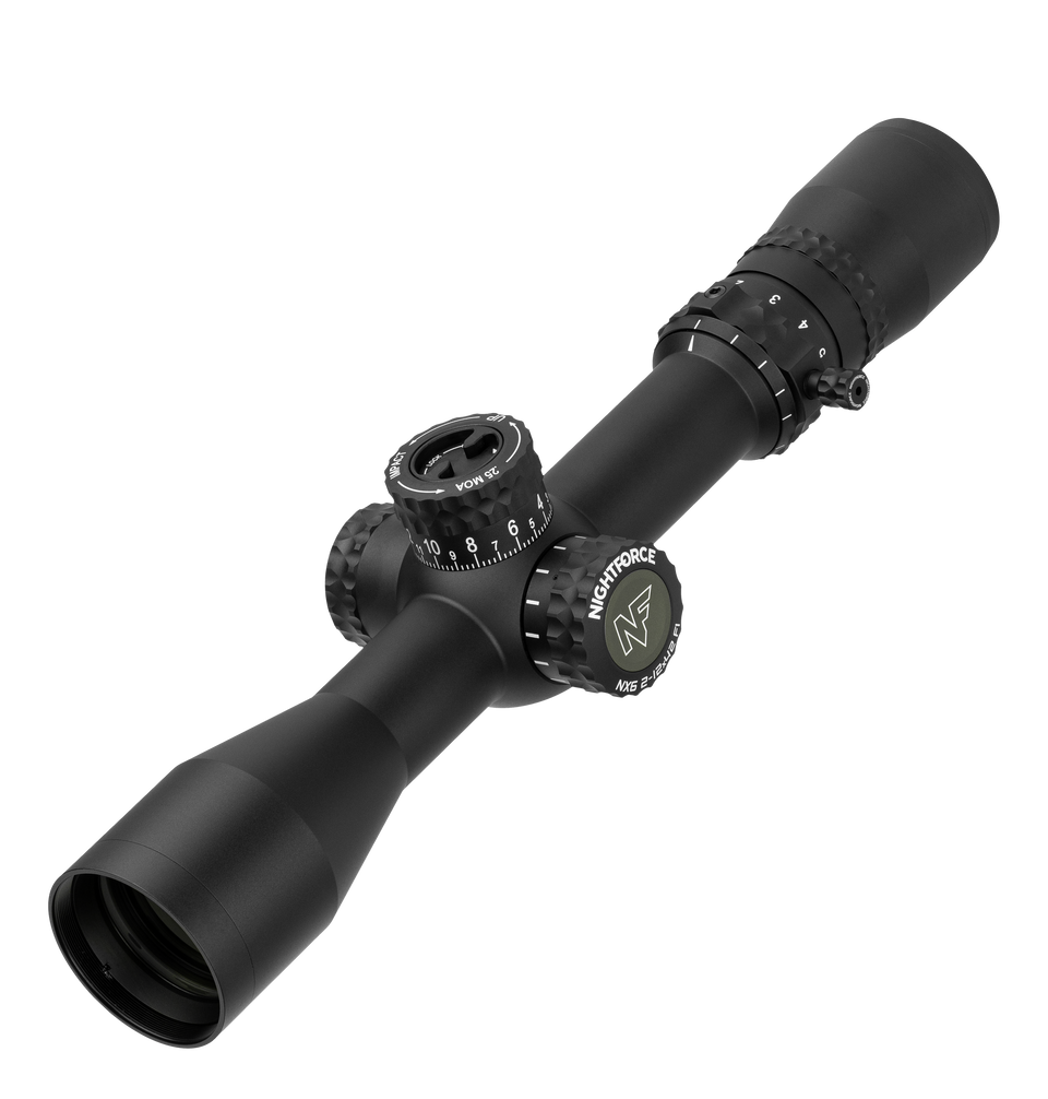 NIGHTFORCE NX6 2-12X42MM 30MM F1 – FIELDSET – .250 MOA FC-MRx (MOA) – DIGILLUM – BLACK