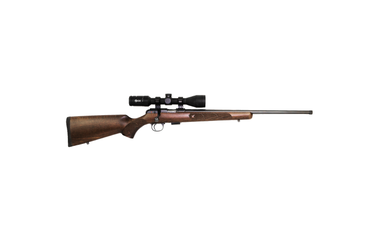 CZ 457 Beech Wood 22WMR TB 5rnd 20 Inch with CZ 3-9×42 scope and rings package